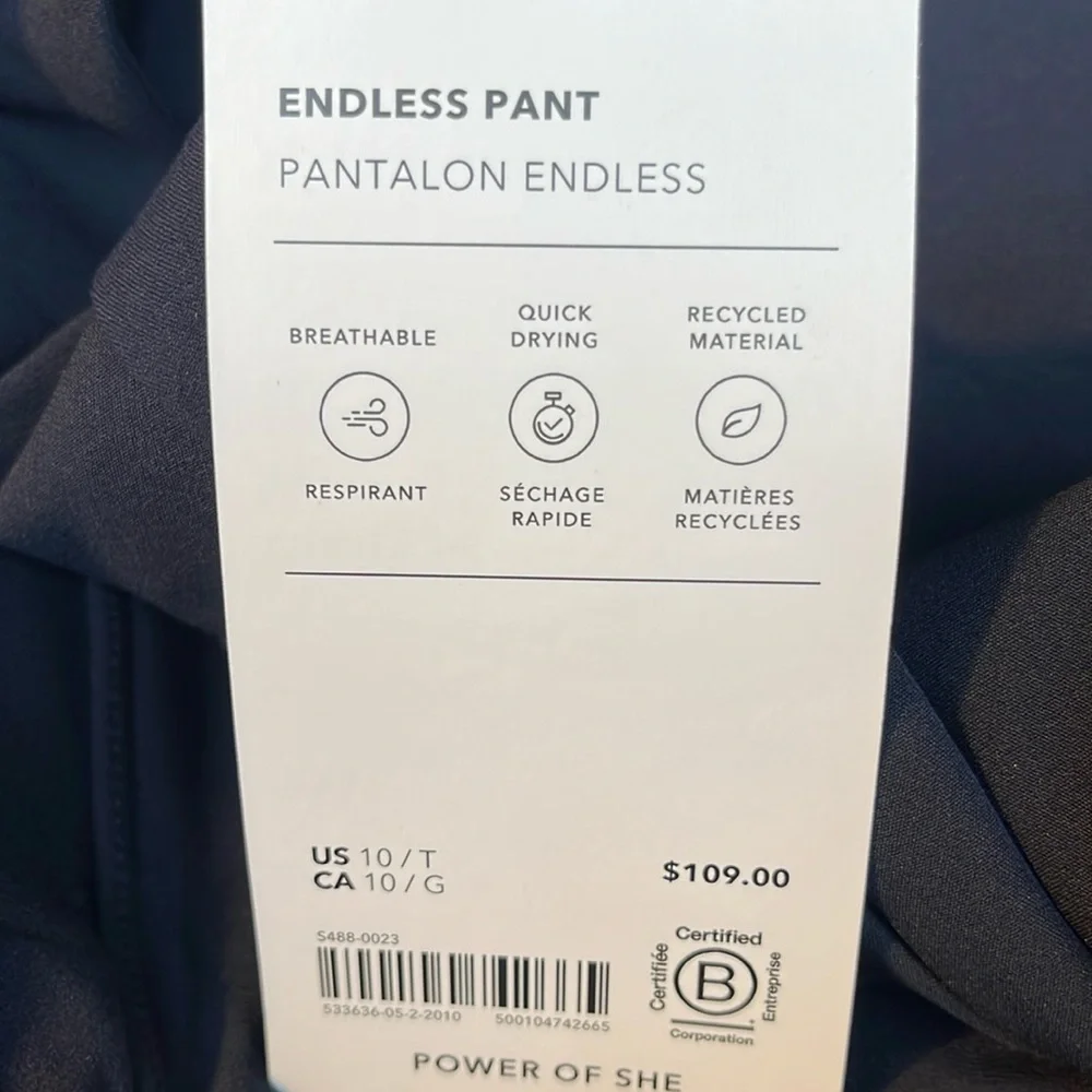Athleta Navy Blue Endless Women's Pants - Picture 7 of 7